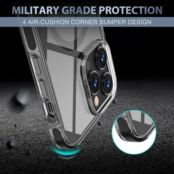 MILPROX Magnetic Clear Case for iPhone 14 Pro Max black - Picture 5 of 7